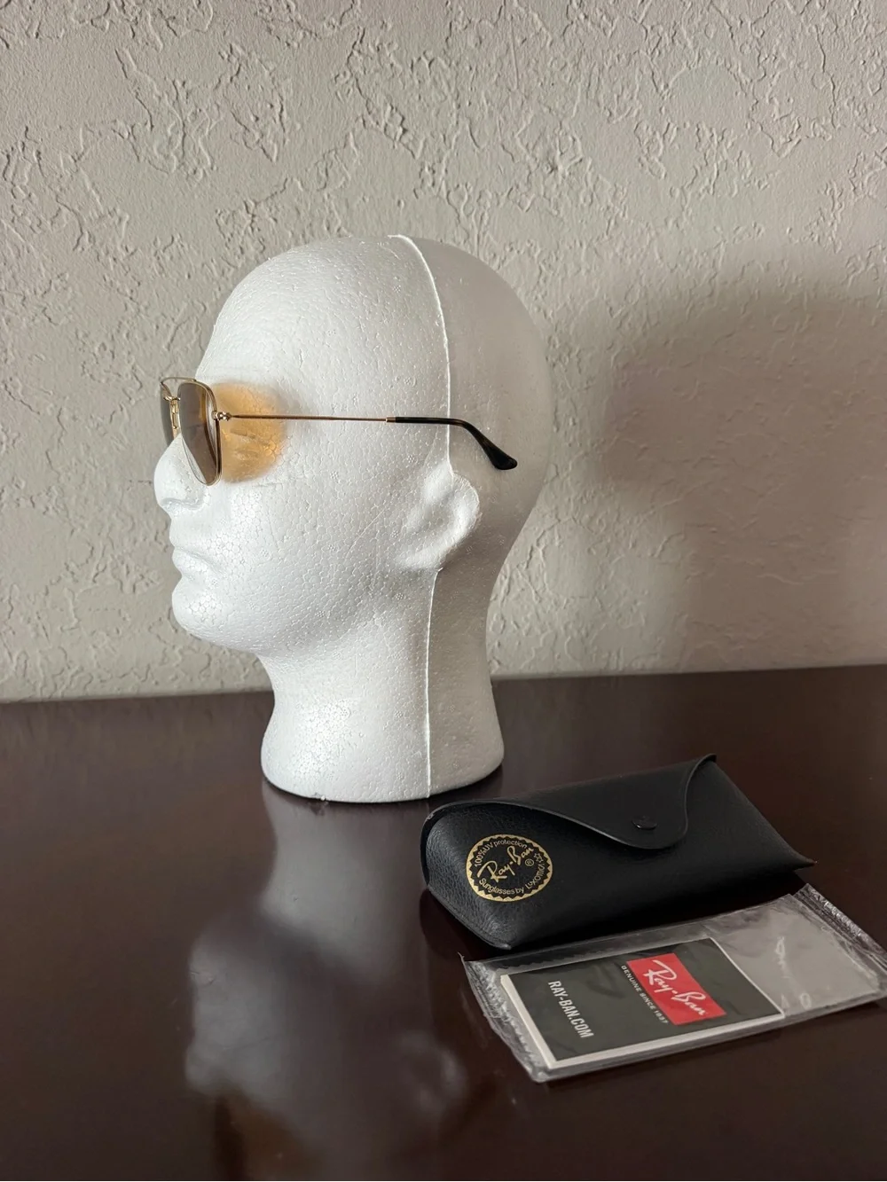 Ray-Ban RB3548N Hexagonal  Lenses Gold Brown 51mm 001/33 Italy Sunglasses men